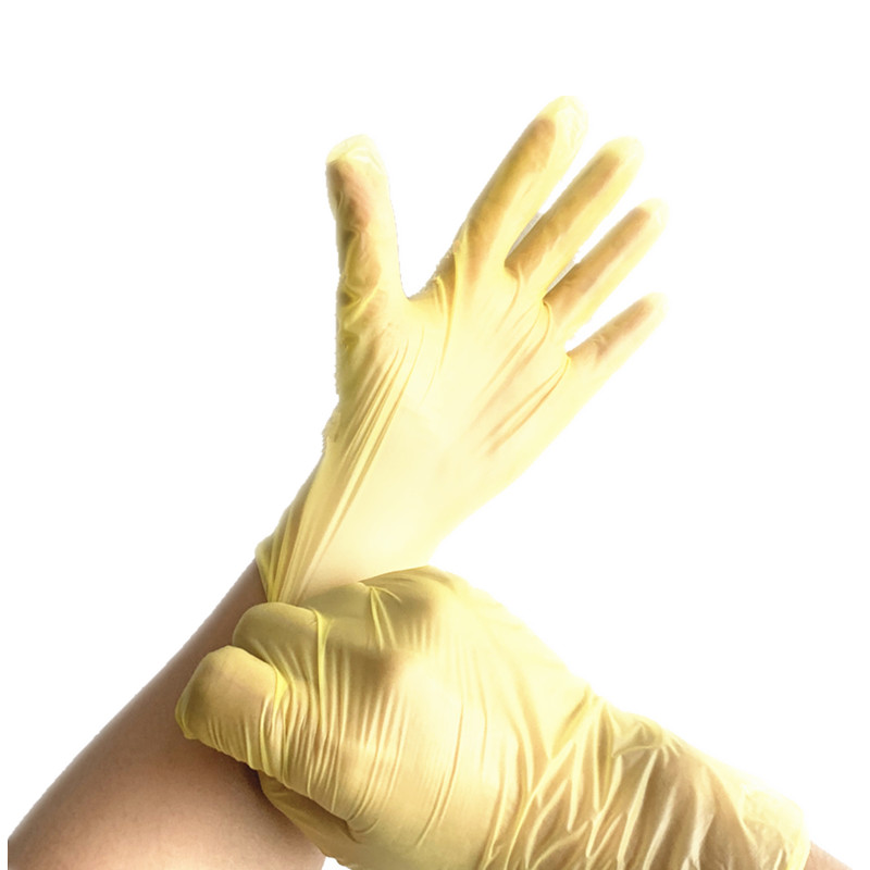 Powdered Free yellow vinyl gloves