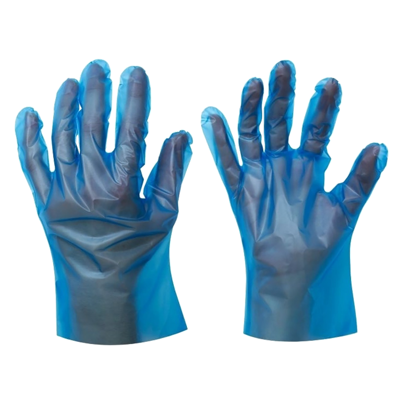 Disposable Blue CAST POLY CPE GLOVES For Multi-purpose Use