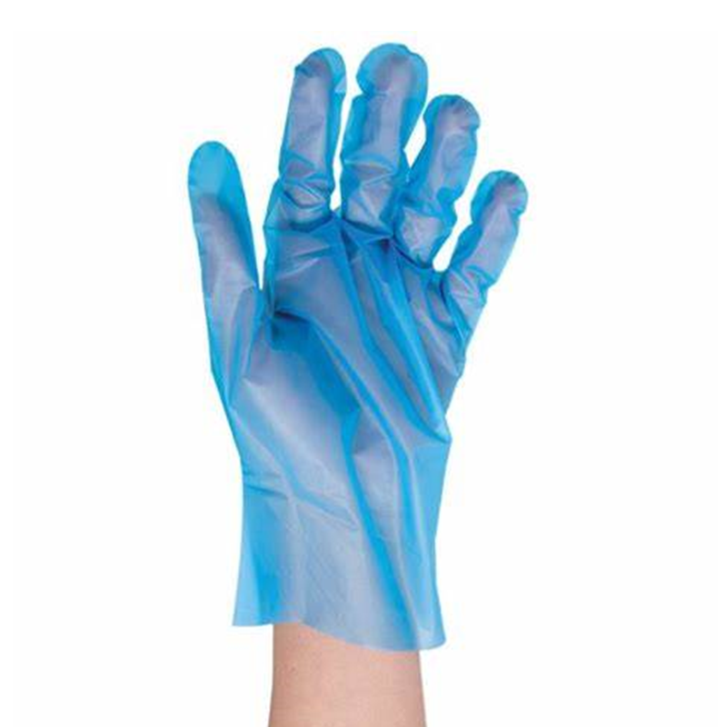 Cast poly Blue polyethylene pe gloves