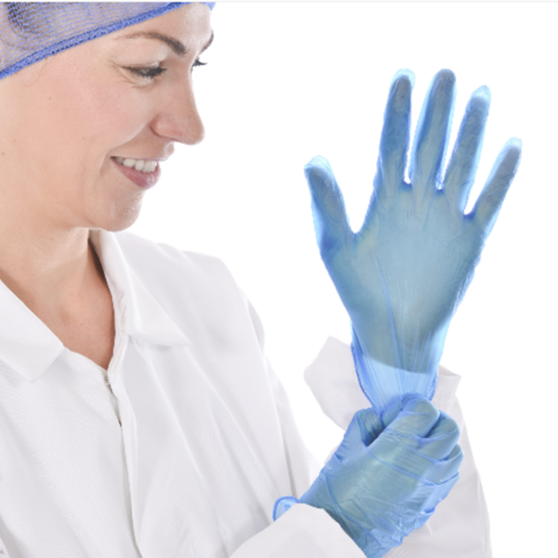 Pre-powdered Vinyl Exam Gloves,Blue